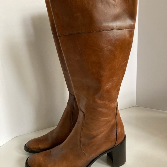 Vintage Brown Leather Knee High Women’s Boots Size 39 - Picture 6 of 8